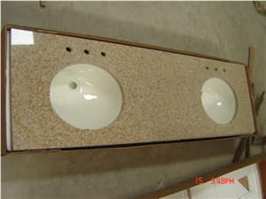 G682 Vanity Top, G682 Yellow Granite Vanity Top