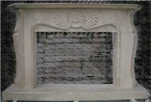 FPM-CR001, White Marble Fireplace