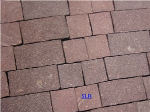 Porfido Rosso Di Meltina, Red Granite Cobble, Pavers