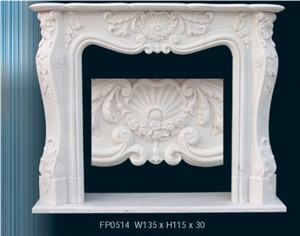 White Marble Fireplace