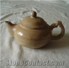 Sell Graininess-stone Teapot, Yellow Marble Pots