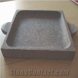 Sell Square Barbecue Plate, Grey Granite Plate