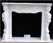 White Marble Fireplace