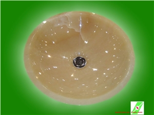 Stone Sink&Basins-1, Yellow Onyx Basins