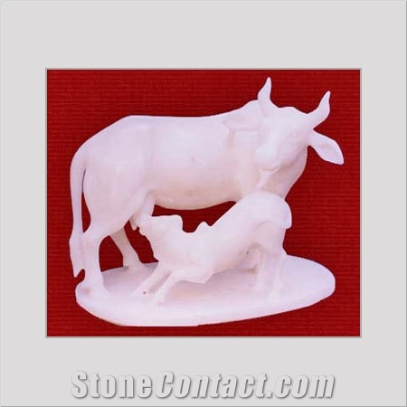 Cow Marble Statues,Garden Sculpture