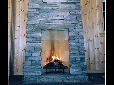 Fireplace with Slate