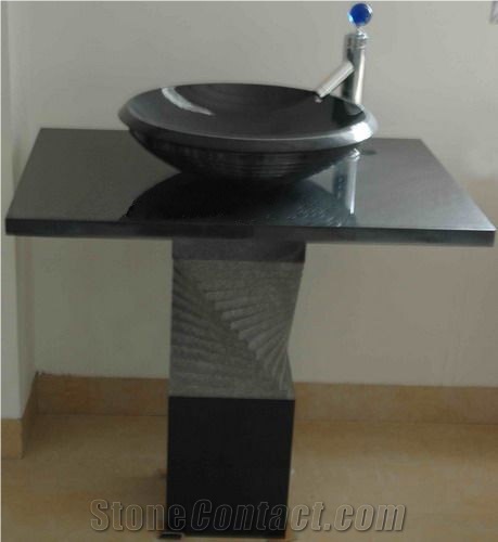 Black Granite Pedeatal Sink