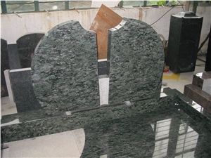 Green Granite Tombstone and Monument