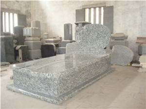 Grey Granite Tombstone and Monument
