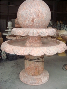 Red Agate Marble Fountain Ball