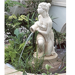 White Marble Sculptured Fountain