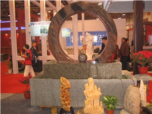 Yellow Granite Fortune Ring Fountain