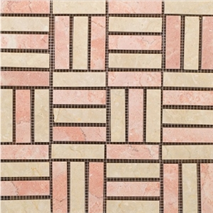 Pink Beige Marble Mosaic