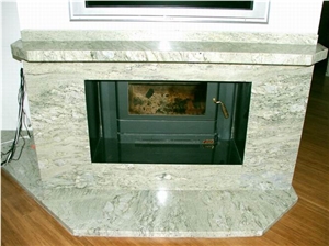 Lemon Ice Granite Fireplace