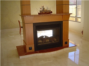 Rosso Alicante Marble Fireplace