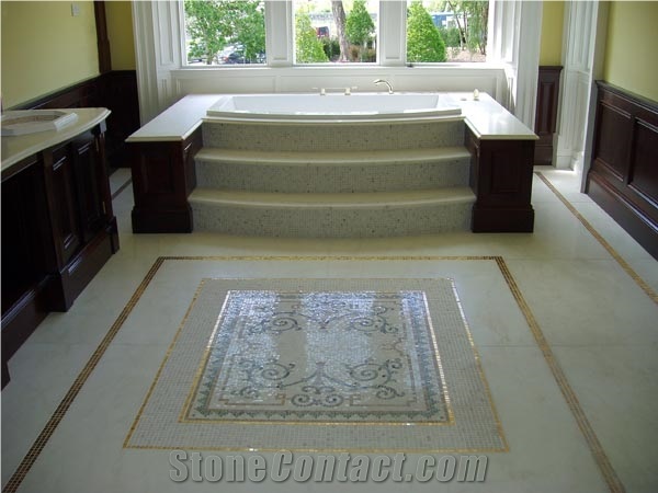 Bath Centrepiece-Mosaic Flooring, Bathtub