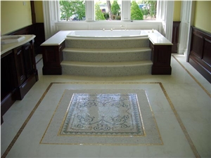 Bath Centrepiece-Mosaic Flooring, Bathtub