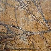 Rainforest Gold Marble Slabs & Tiles, India Brown Marble