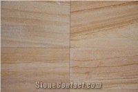 Teak Wood Sandstone Tiles, India Yellow Sandstone