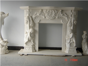 White Marble Fireplace