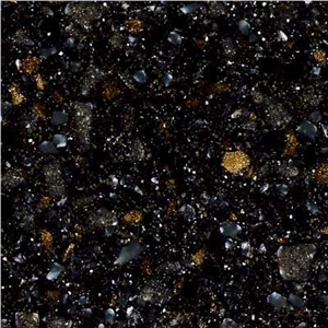 Black Quartz Stone Slabs & Tiles