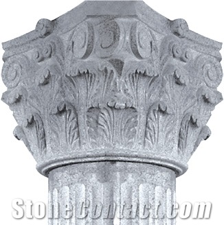 Grey Granite Column Top,Pillar,Column Capital