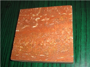 Red Travertine Slabs & Tiles, Iran Red Travertine