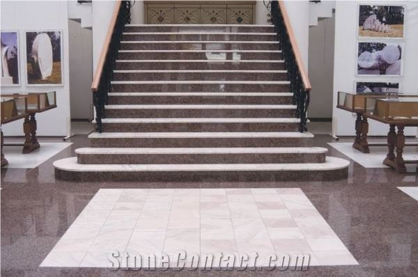 Balmoral Red Granite- Ruschita Marble Stairs