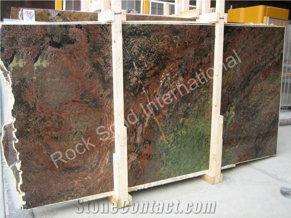 Verde Fuoco (Exotic) Granite Slabs