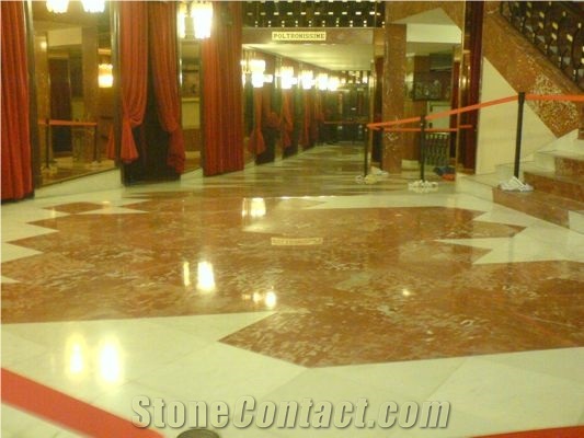 Red Marble Flooring Tile