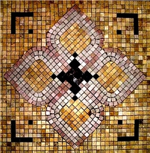 Travertine Mosaic Medallion Md-313