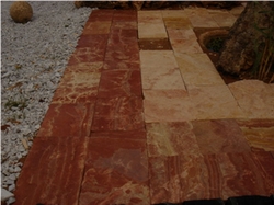 Jerusalem Red Limestone Paving Tile