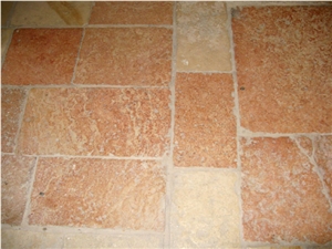 Jerusalem Red Slayeb Limestone Floor Tile, Israel Pink Limestone