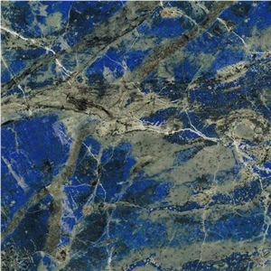 Lapis Lazuli Limestone Slabs & Tiles, Chile Blue Limestone
