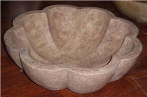 Brown Travertine Bowl