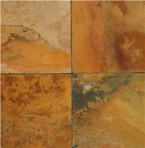 Golden Sand Slate Slabs & Tiles, China Yellow Slate