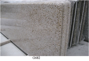 G682 Granite Kitchen Bench Countertop,China Rustic Yellow Granite Kitchen Worktops