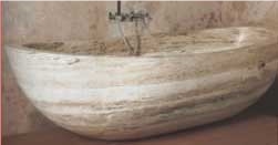 White Travertine Bath Tub