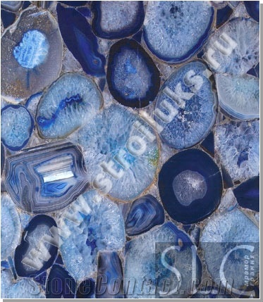 Semiprecious Stone Blue Agate
