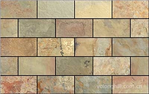China Lotus Slate Tile in Brick Pattern