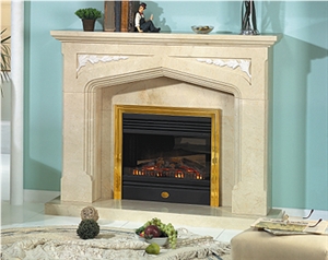 Creme Marfil Marble Miguel Angel Fireplace