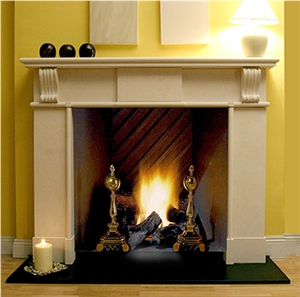 Georgian Corbel Indoor Fireplace - Honed Mocca Stone