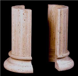 Travertino Romano Travertine Columns, Beige Travertine Columns