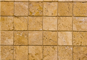 Giallo Yellow Travertine Mosaic