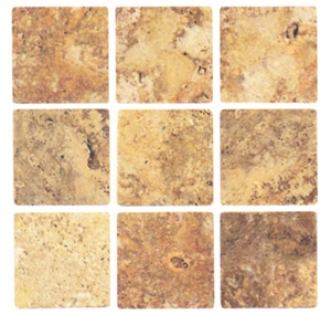Scabos Travertine Tumbled Mosaic