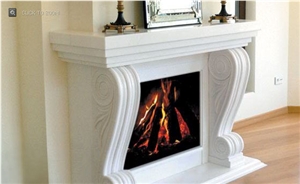 Fireplaces with Travertine, Marble