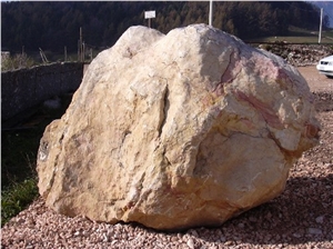 Pink Limestone Boulder