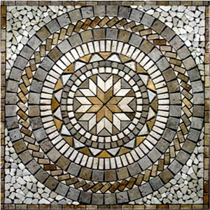 Travertine Mosaic Medallion Orn 901