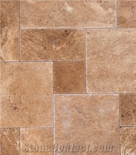 Brown Travertine Pattern Slabs & Tiles, Floor Covering Tiles, Walling Tiles