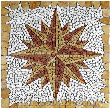 Marble Rosone Opus Mosaic Medallion
